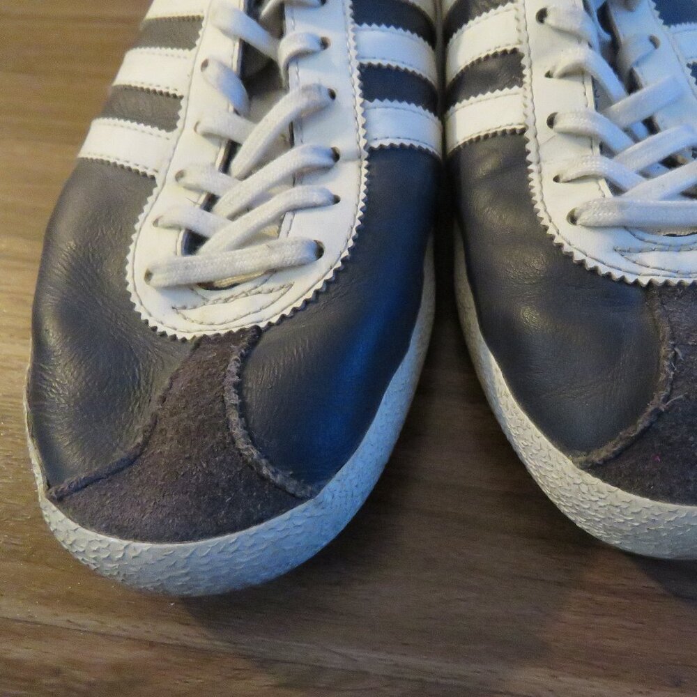 ADIDAS Gazelle OG Legend Ink & Running White Sneakers Shoes Retro Men's US 8.5 - Picture 11 of 15